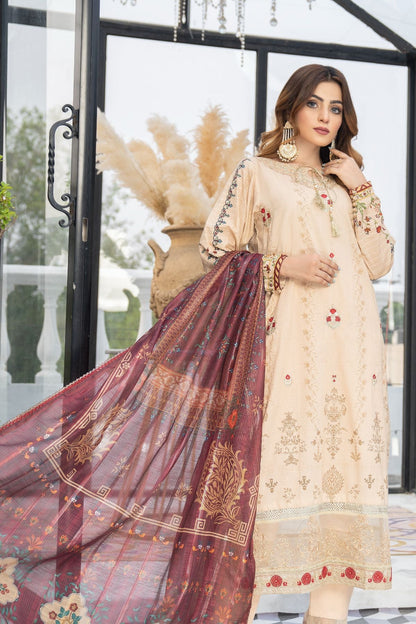 3PC Luxury Lawn (Queen 05)