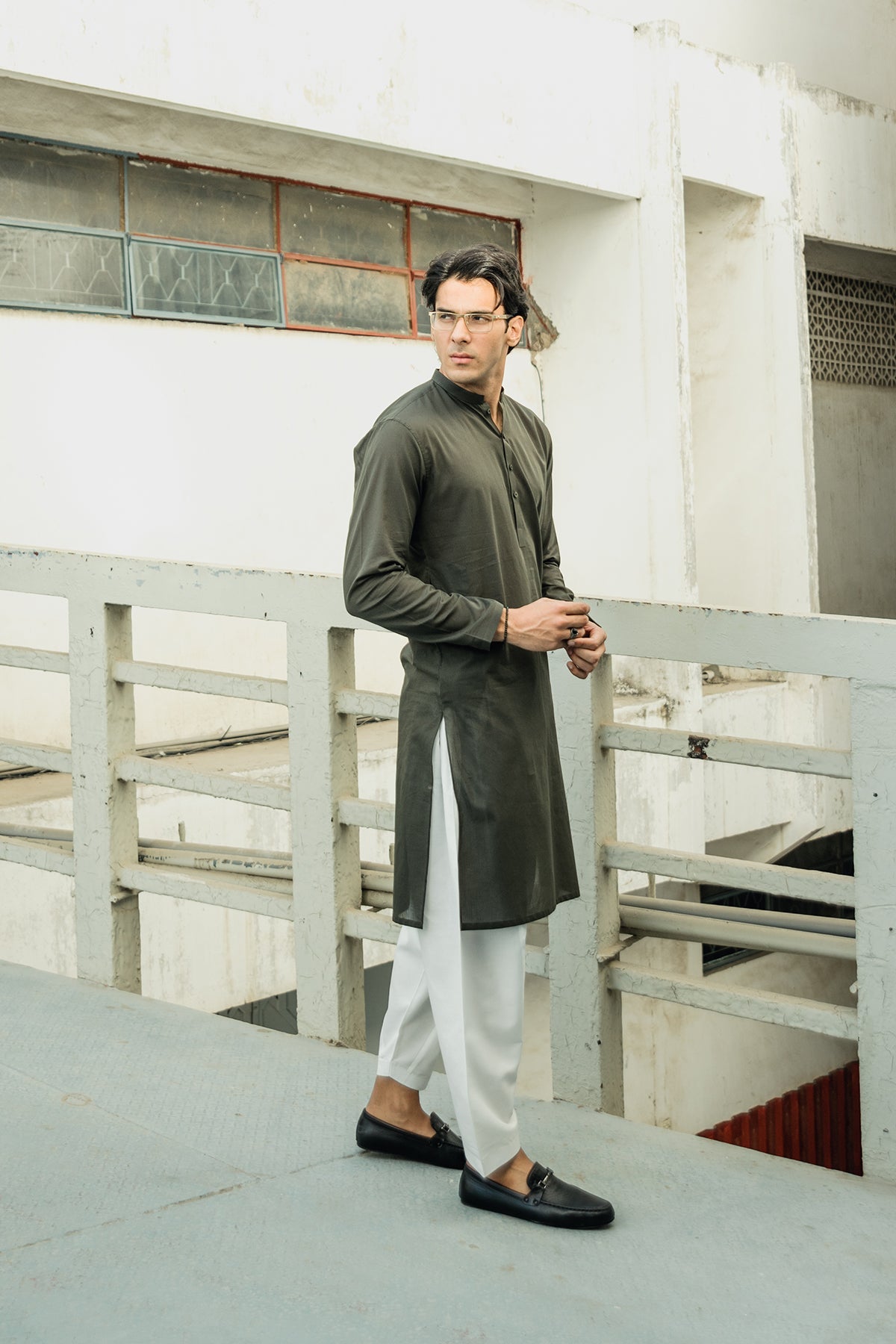 Dyed Embroidered Lawn Kurta