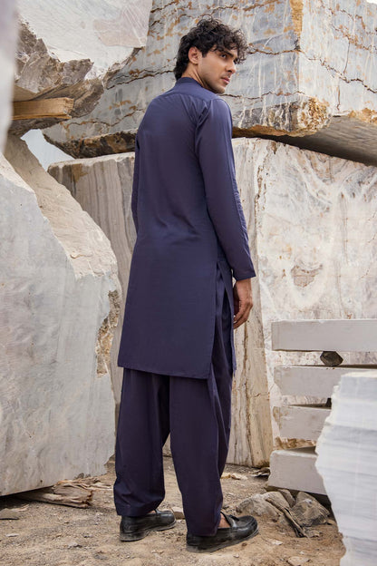 Dyed Embroidered Lawn Kurta Shalwar