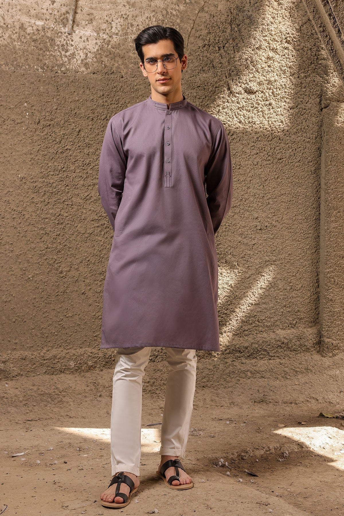 Dyed Ribbed Kurta