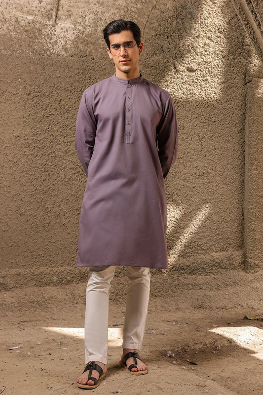 Dyed Ribbed Kurta