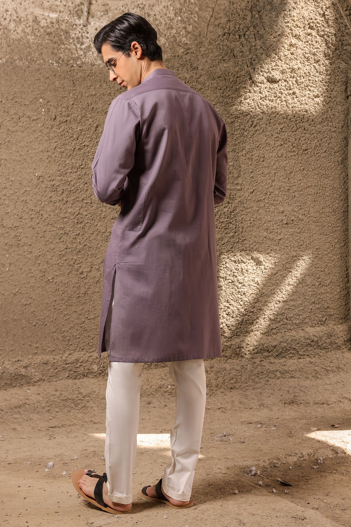 Dyed Ribbed Kurta