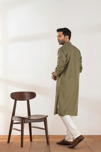 Dyed Blended Kurta