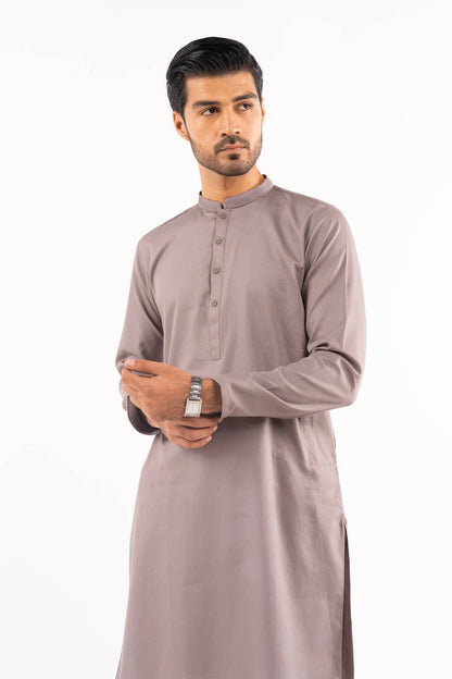 Dyed Embroidered Cotton Kurta