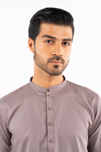 Dyed Embroidered Cotton Kurta