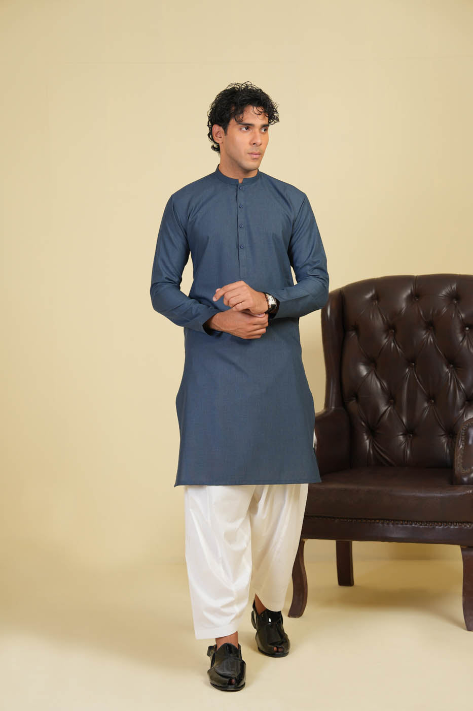 Dyed Blended Kurta