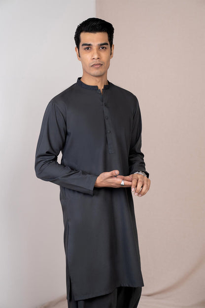 Dyed Embroidered Blended Shalwar Kameez