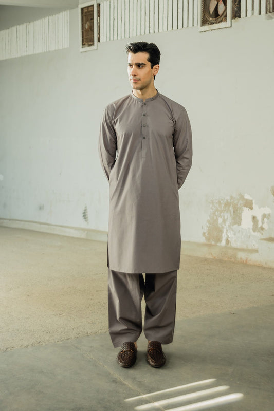 Dyed Embroidered Cambric Shalwar Kameez