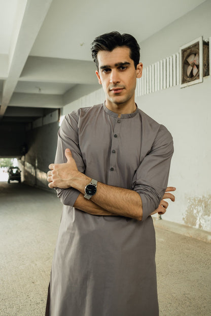 Dyed Embroidered Cambric Shalwar Kameez