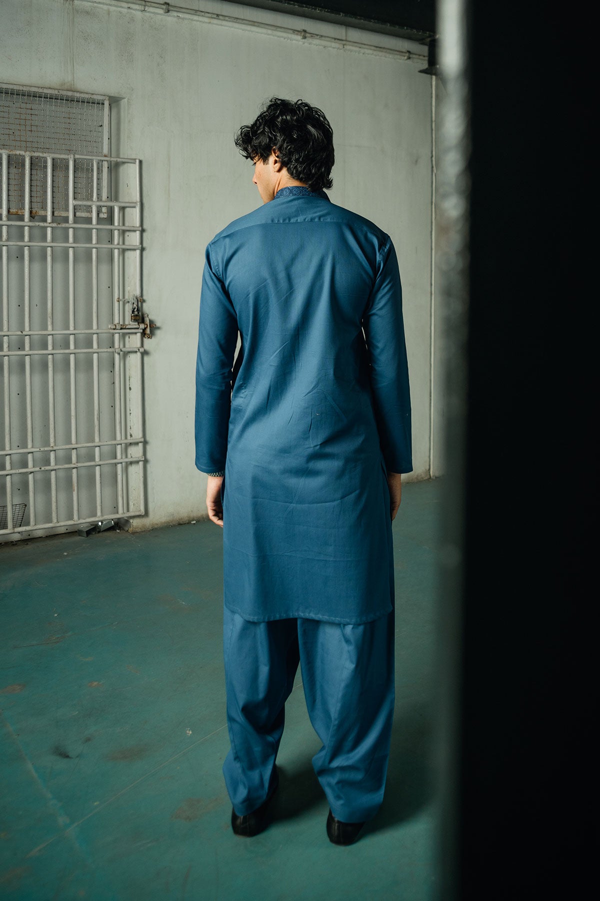Dyed Ribbed Cotton Shalwar Kameez