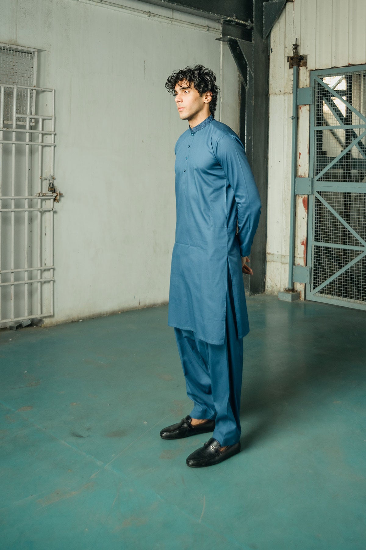 Dyed Ribbed Cotton Shalwar Kameez