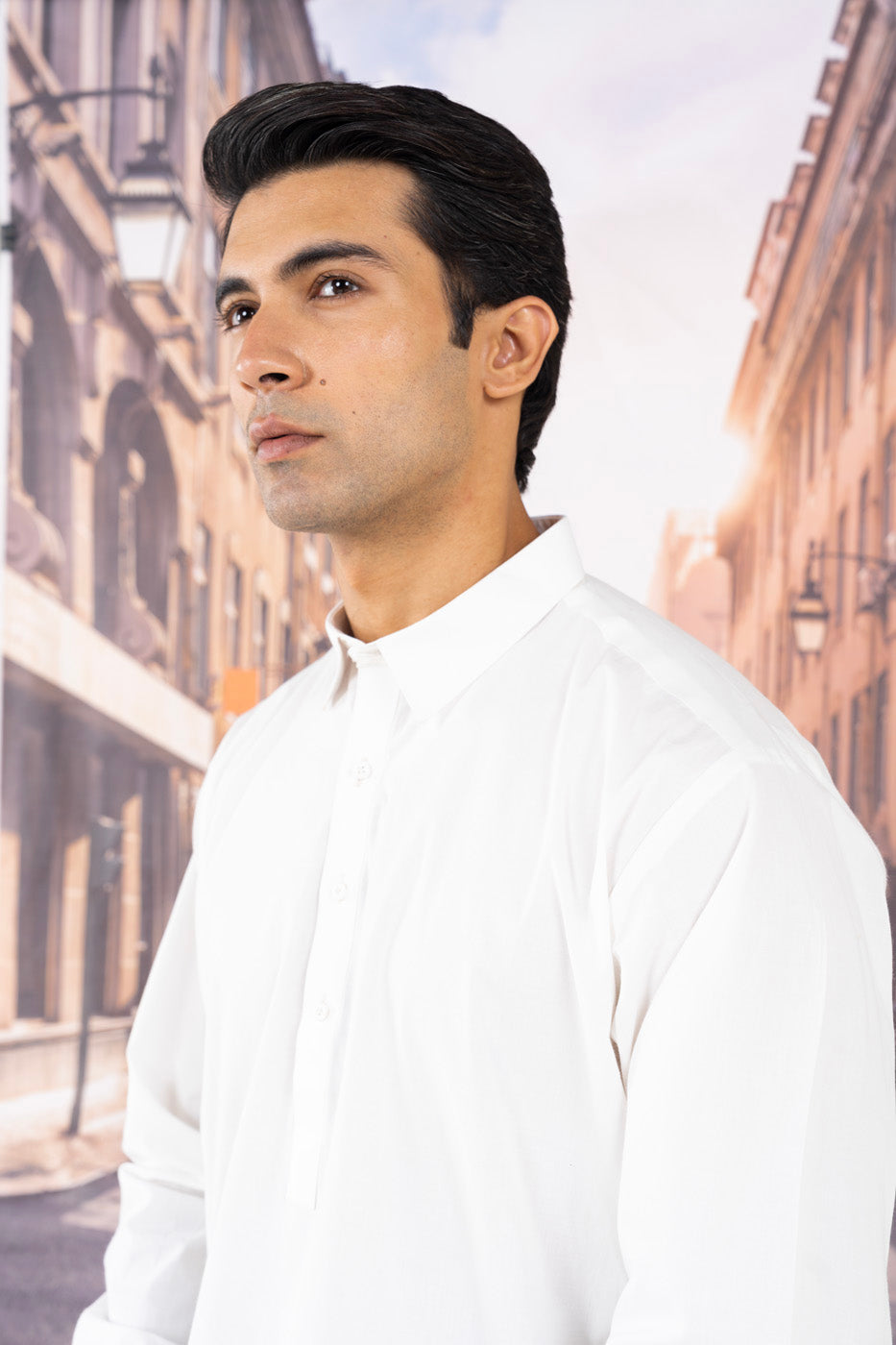 Dyed Embroidered Blended Kurta Shalwar