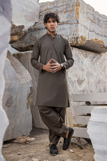 Dyed Embroidered Cambric Kurta Shalwar