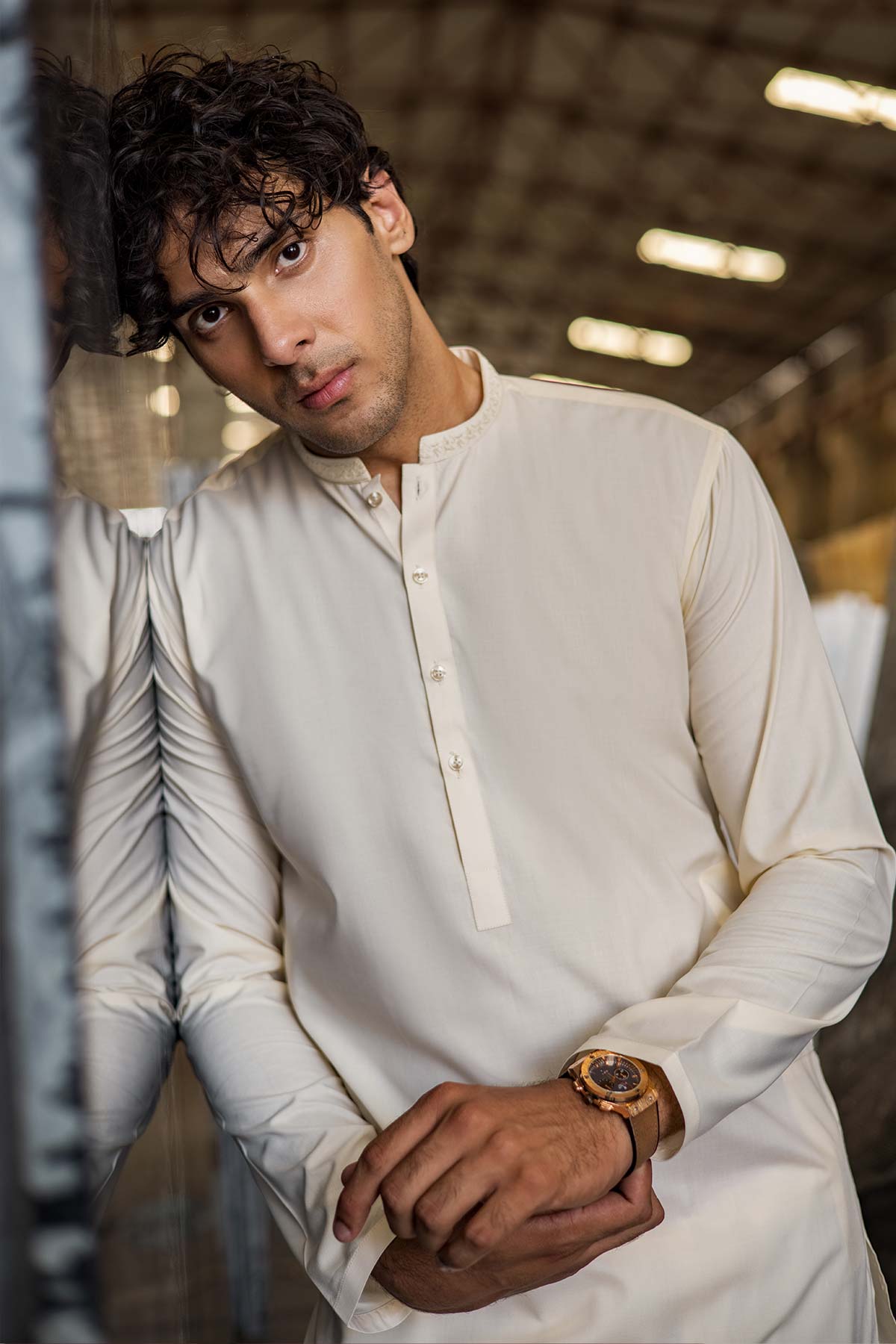 Dyed Embroidered Blended Kurta Shalwar
