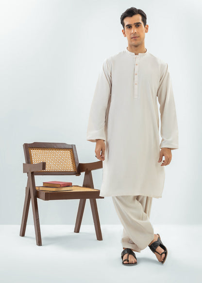 Dyed Embroidered Blended Kurta Shalwar