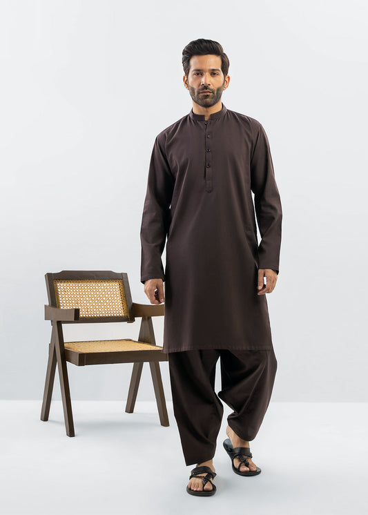 Dyed Ribbed Kurta Shalwar