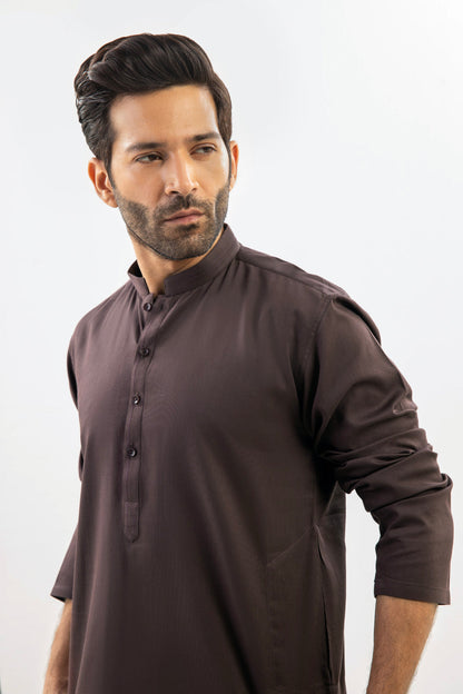 Dyed Ribbed Kurta Shalwar