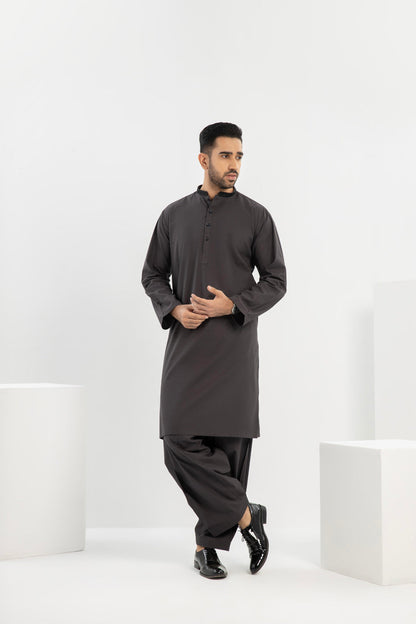 Dyed Embroidered Cotton Shalwar Kameez