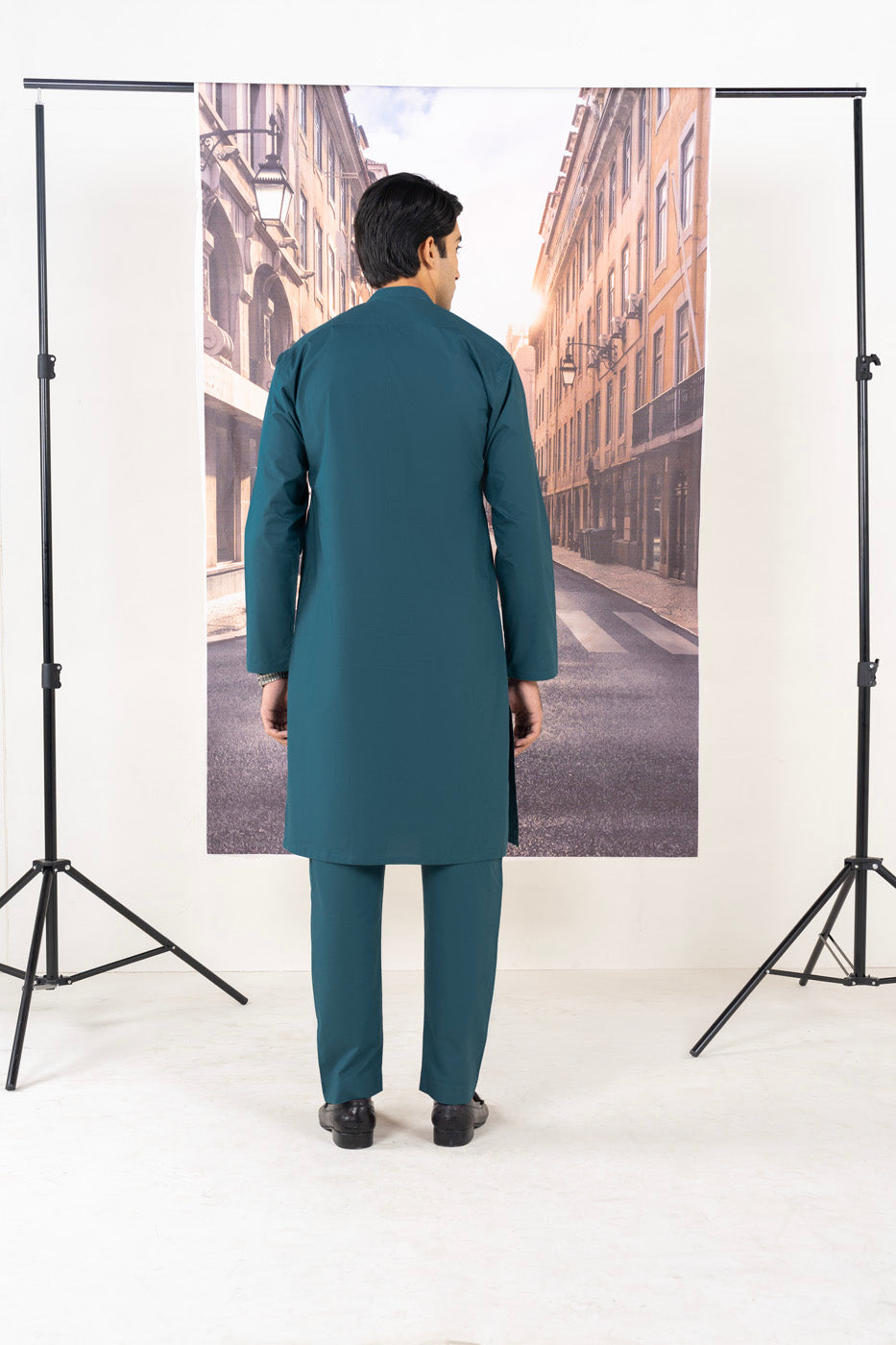 Dyed Cotton Kurta Trouser