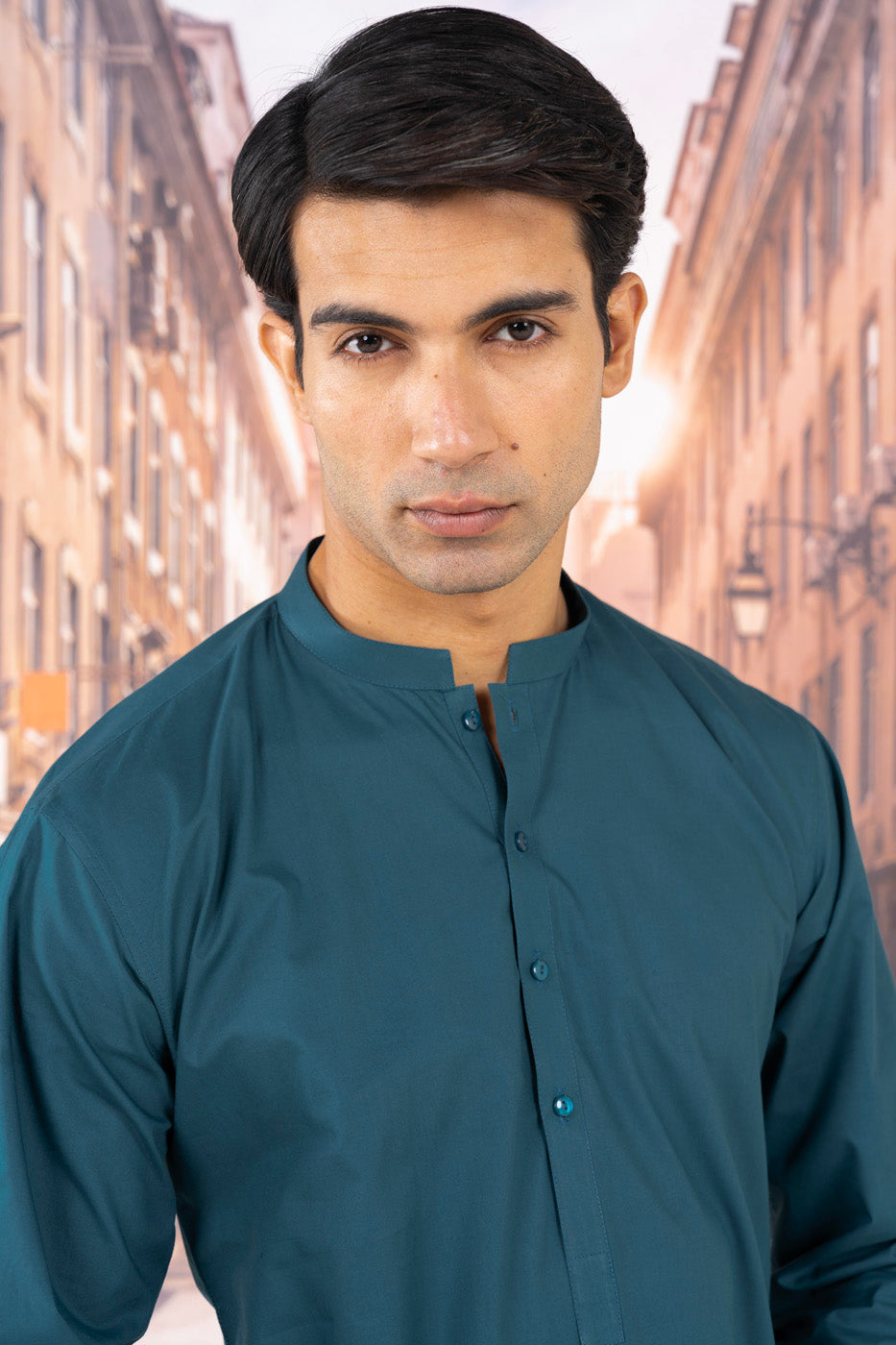 Dyed Cotton Kurta Trouser