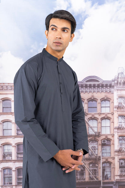 Dyed Embroidered Cambric Kameez Shalwar