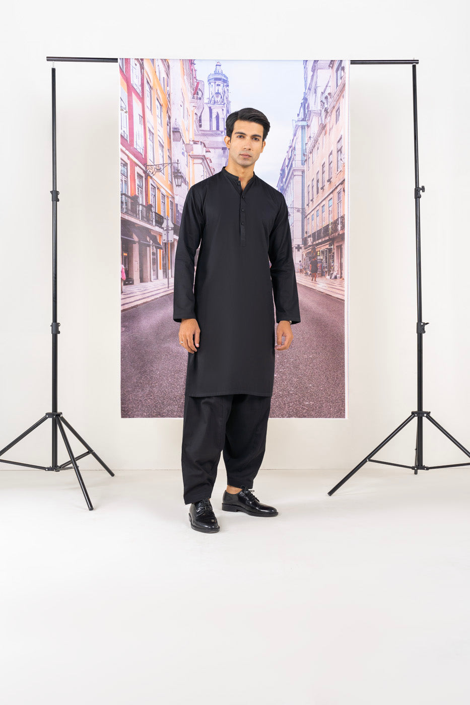 Dyed Embroidered Cotton Kameez Shalwar