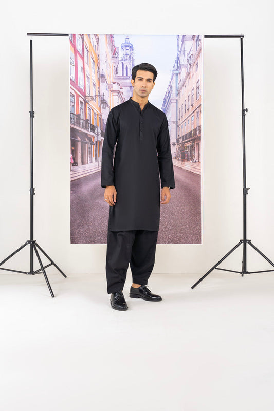 Dyed Embroidered Cotton Kameez Shalwar
