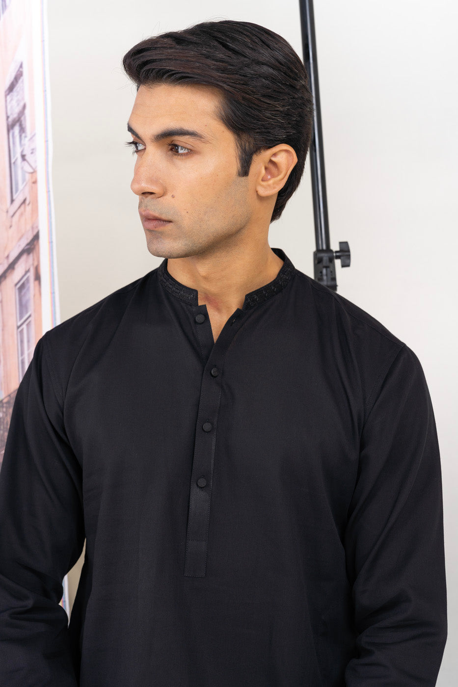 Dyed Embroidered Cotton Kameez Shalwar