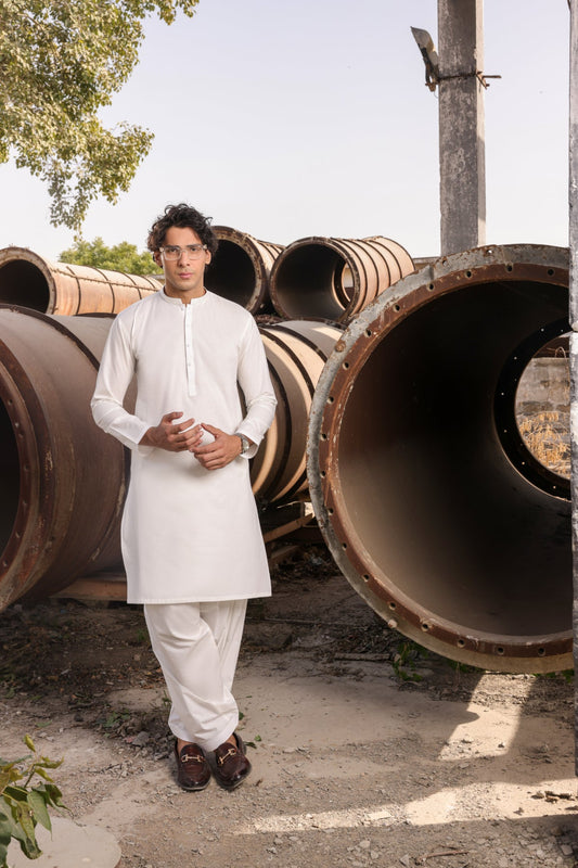 Dyed Embroidered Shahsawar Shalwar Kameez