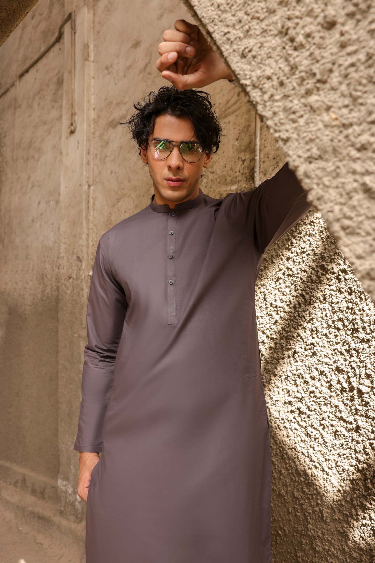 Dyed Shahsawar Latha Shalwar Kameez
