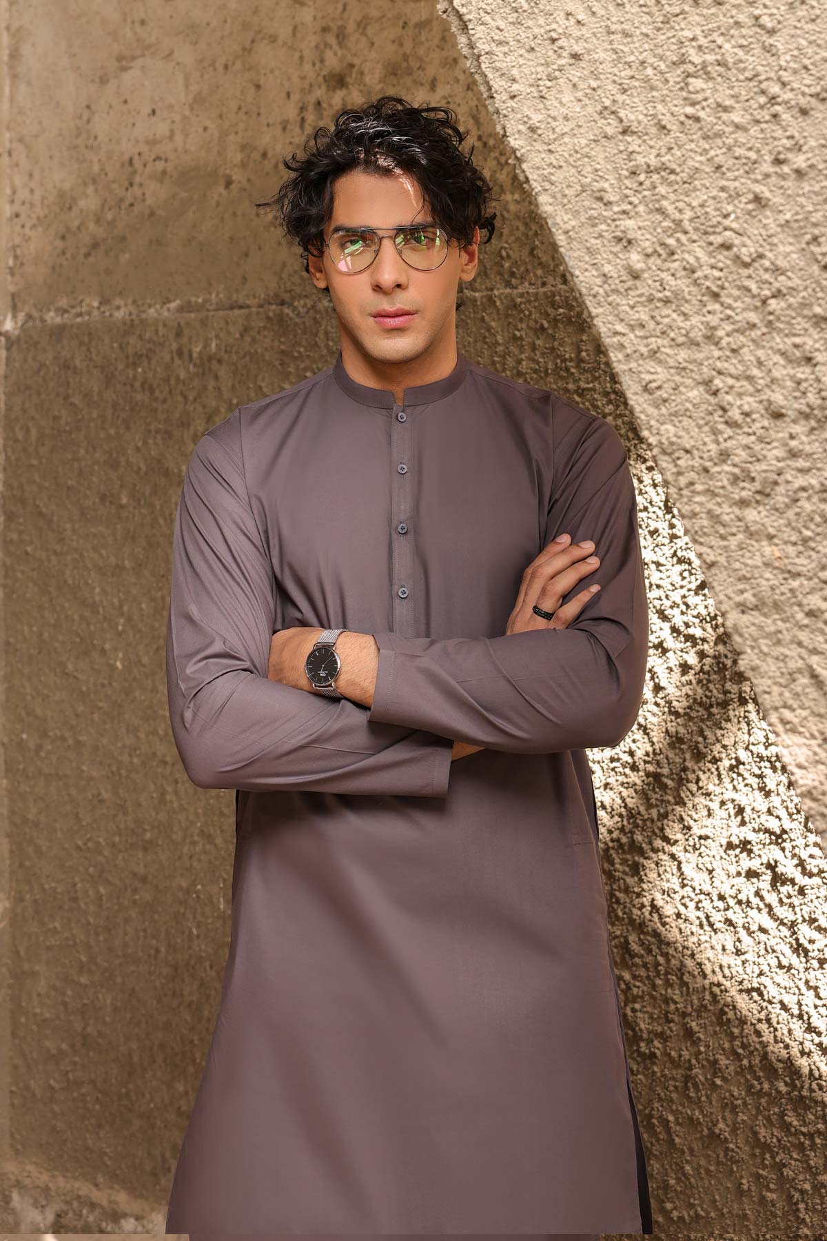 Dyed Shahsawar Latha Shalwar Kameez