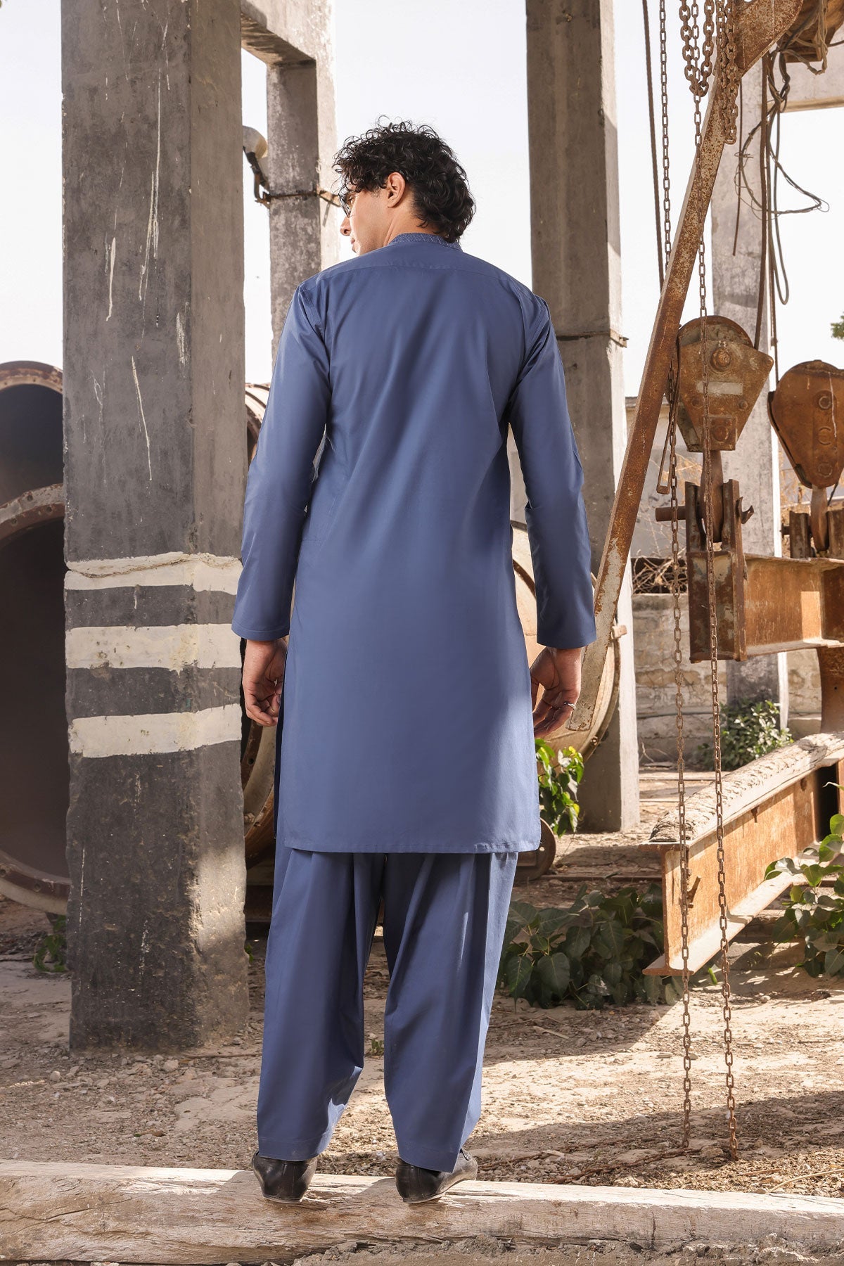 Dyed Embroidered Cambric Shalwar Kameez