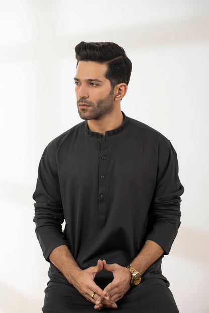 Dyed Embroidered Ribbed Shalwar Kameez