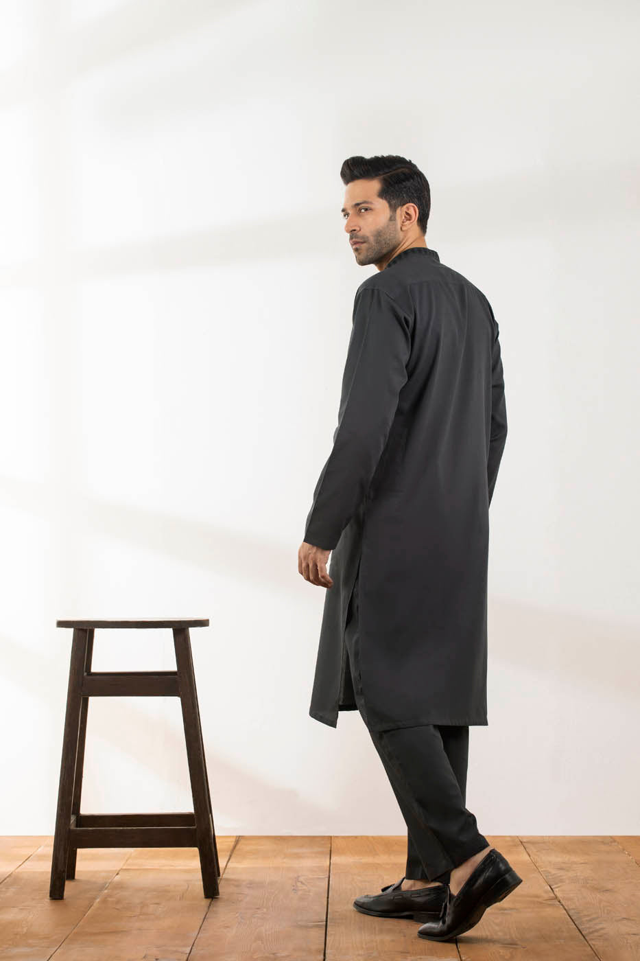 Dyed Embroidered Ribbed Shalwar Kameez