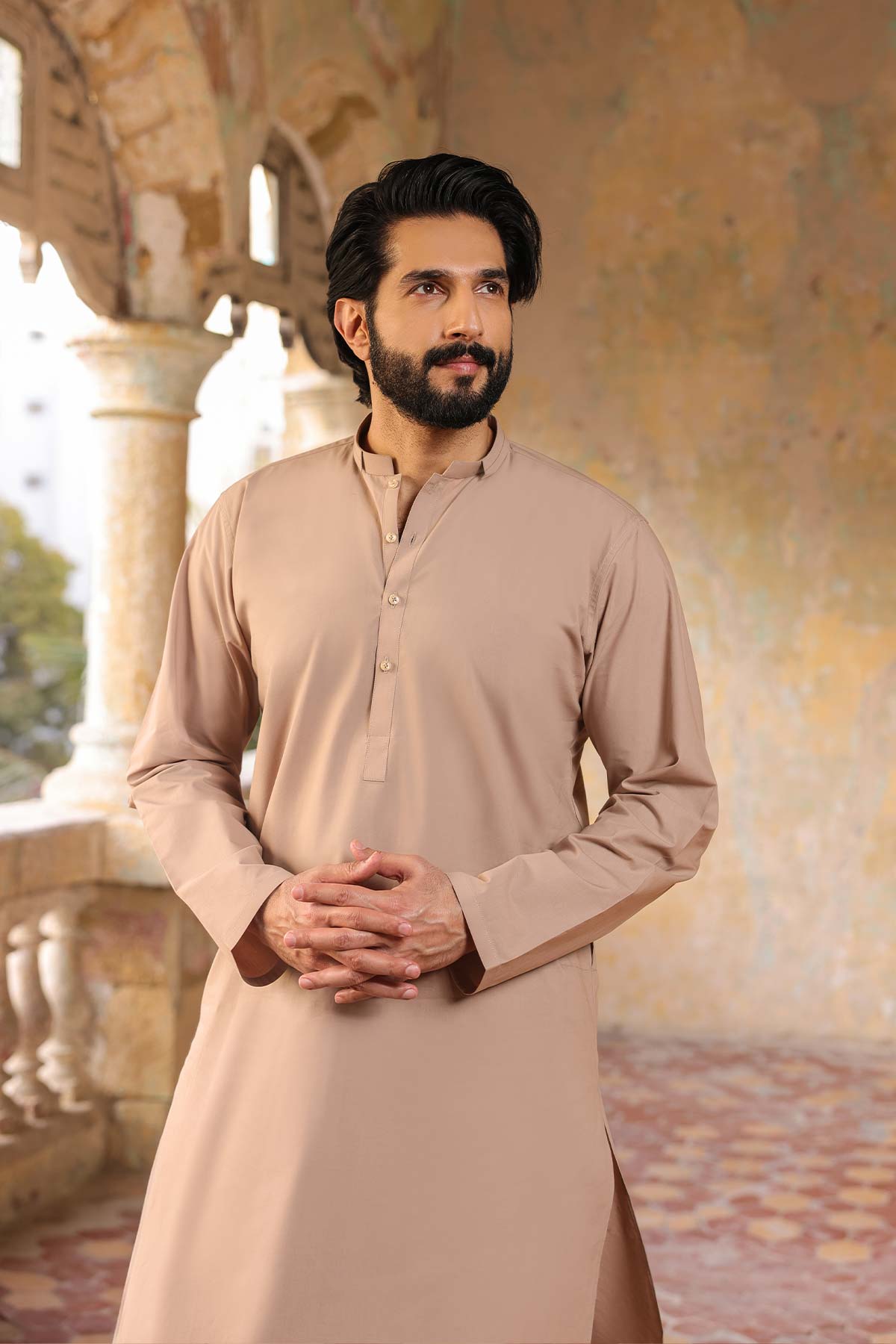 Dyed Ribbed Shalwar Kameez