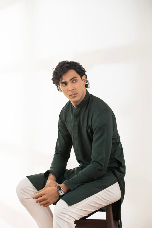 Dyed Blended Kurta