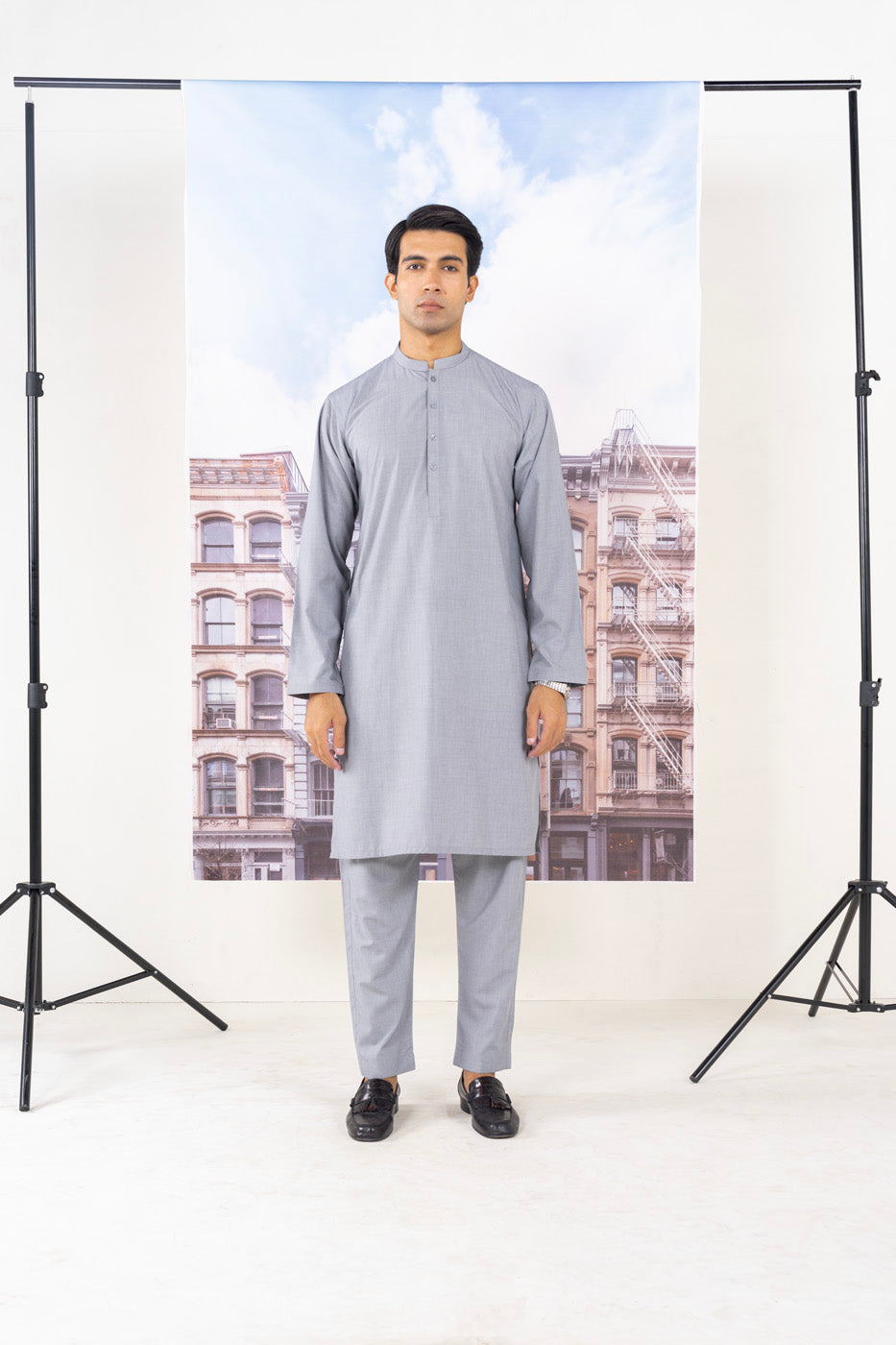 Dyed Blended Kurta Trouser