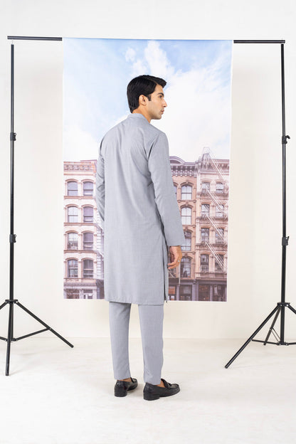 Dyed Blended Kurta Trouser