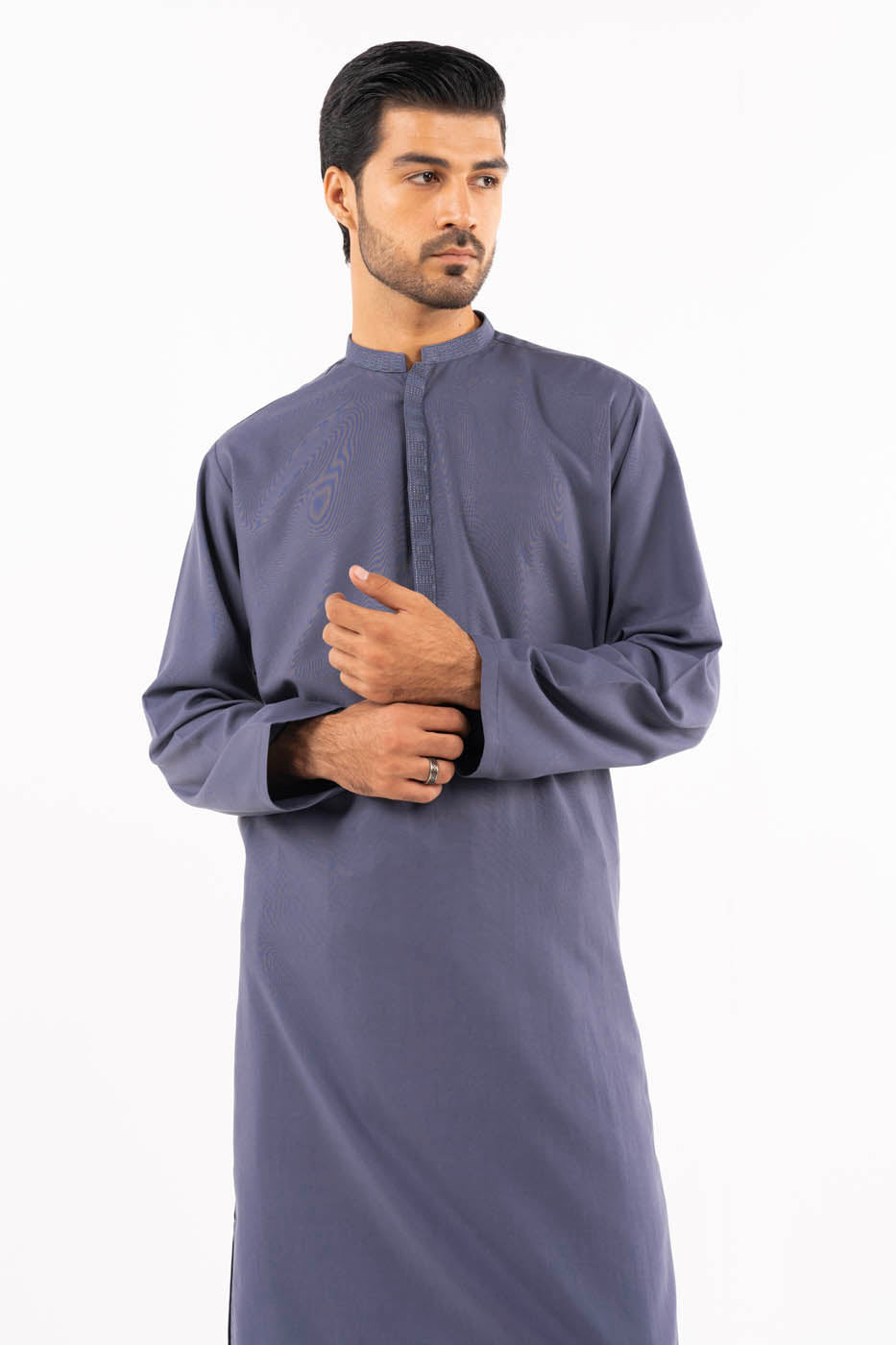 Dyed Embroidered Blended Shalwar Kameez