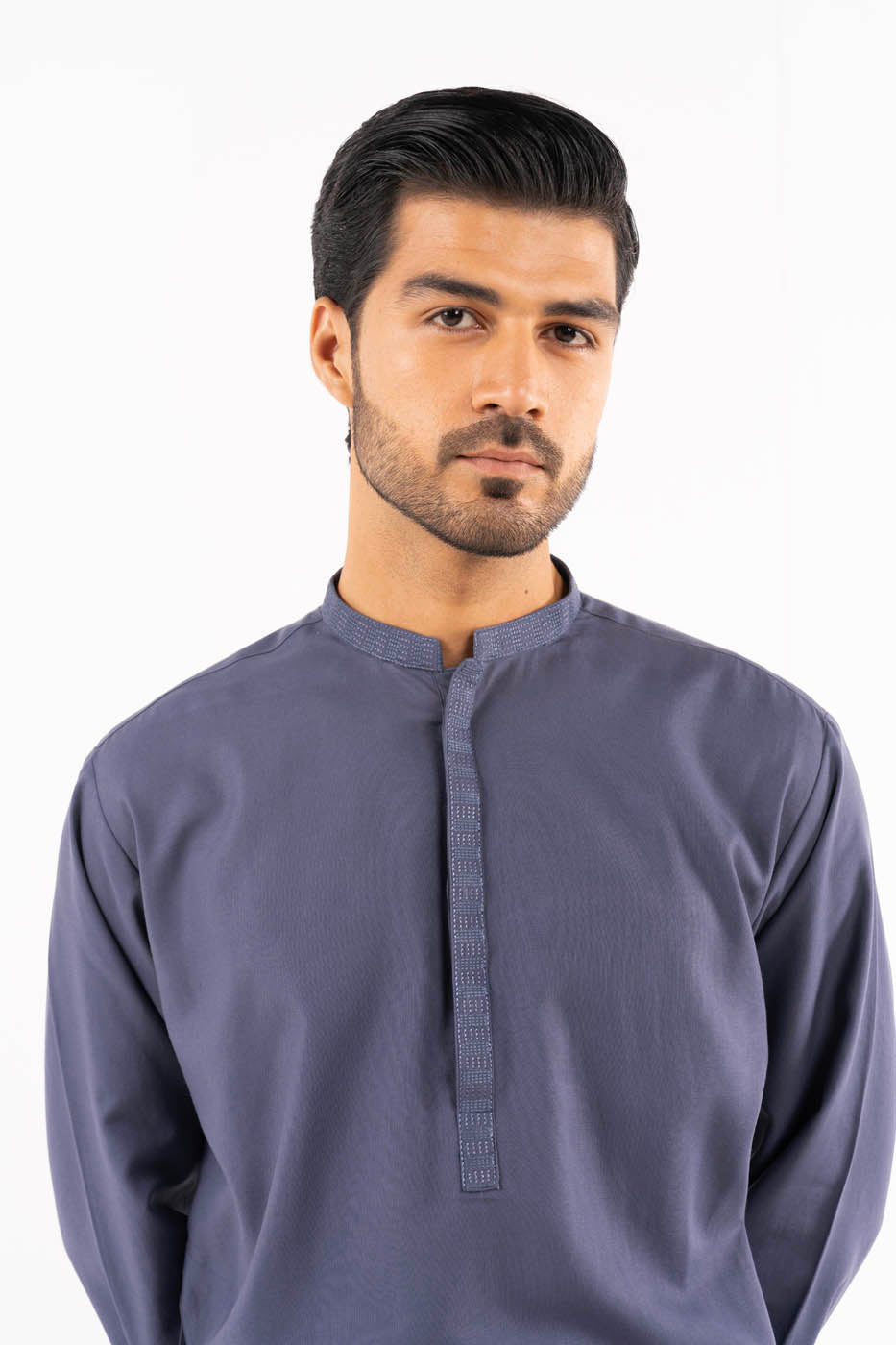 Dyed Embroidered Blended Shalwar Kameez
