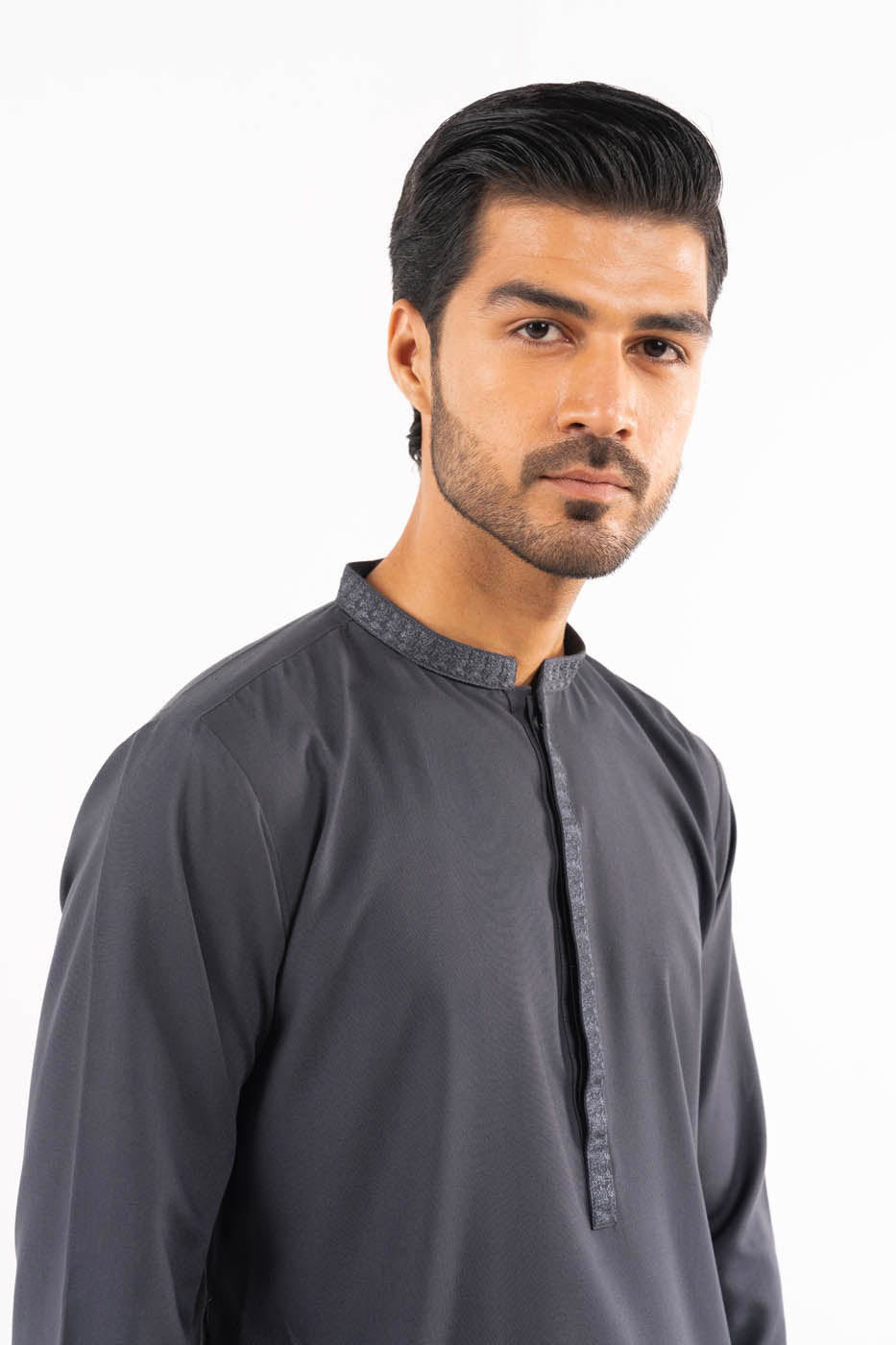 Dyed Embroidered Blended Shalwar Kameez