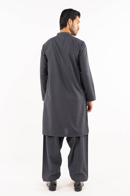 Dyed Embroidered Blended Shalwar Kameez
