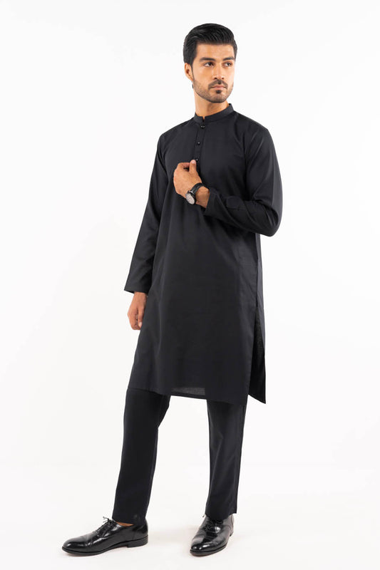 Dyed Cotton Kurta Trouser