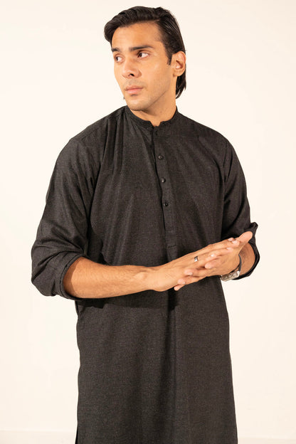 Dyed Wool Blended Kurta Shalwar