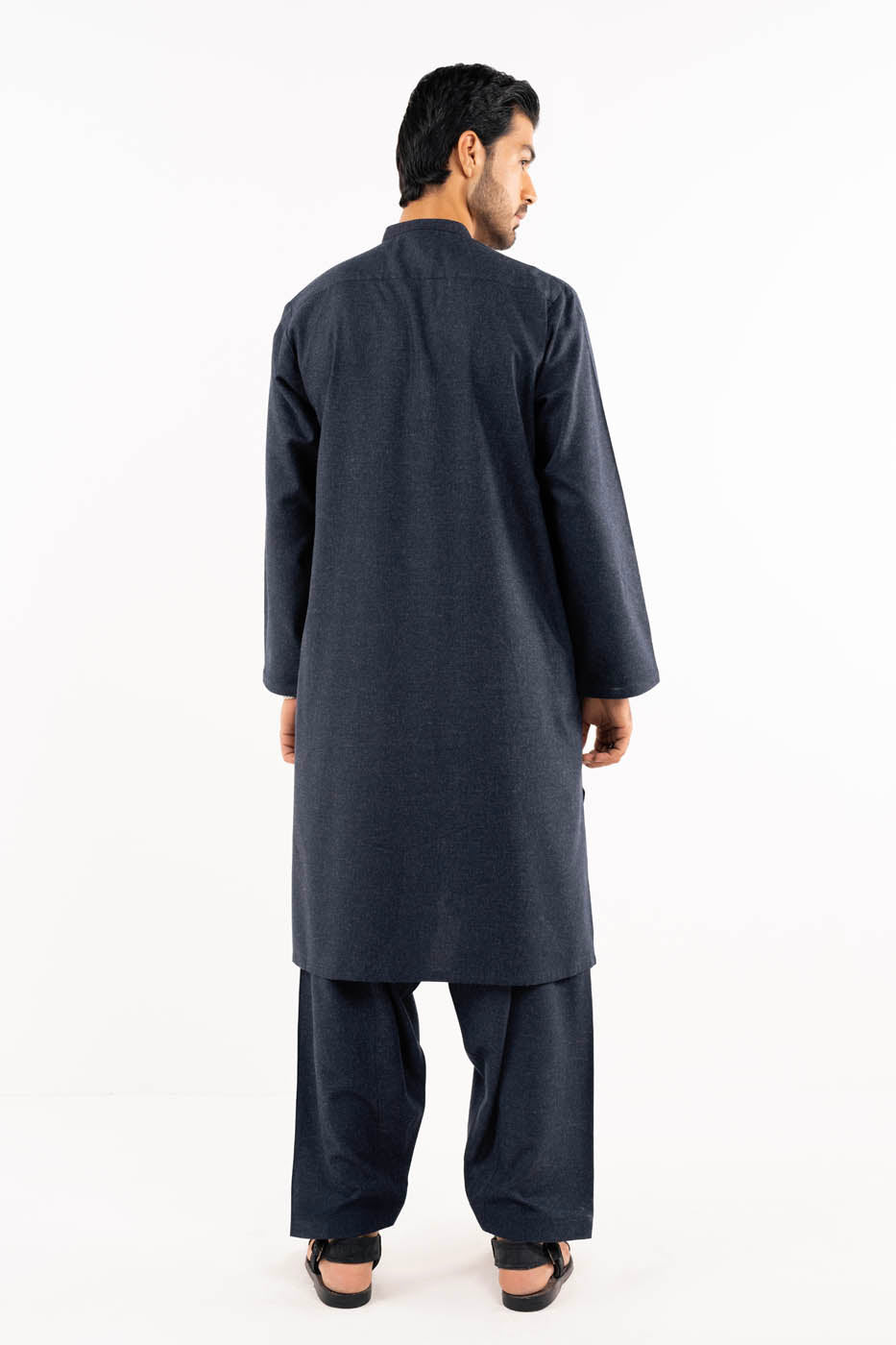 Dyed Embroidered Wool Kurta Shalwar