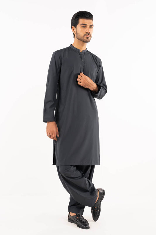 Dyed Embroidered Blended Shalwar Kameez