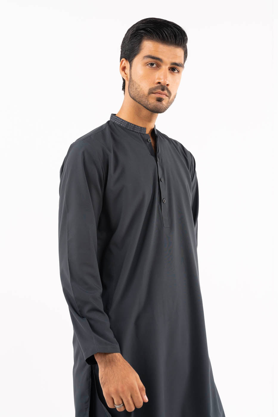 Dyed Embroidered Blended Shalwar Kameez