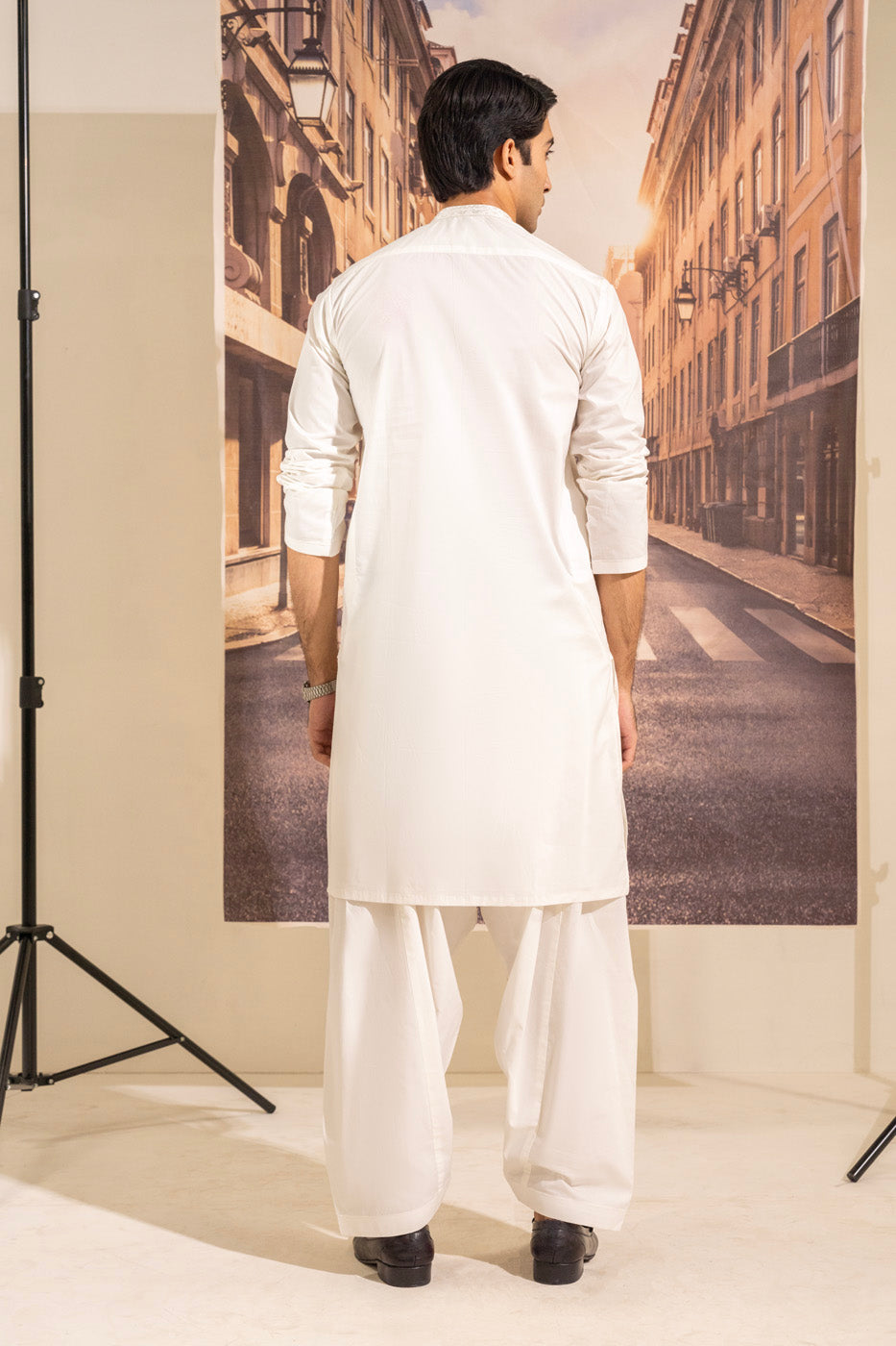 Dyed Embroidered Shahsawar Kameez Shalwar