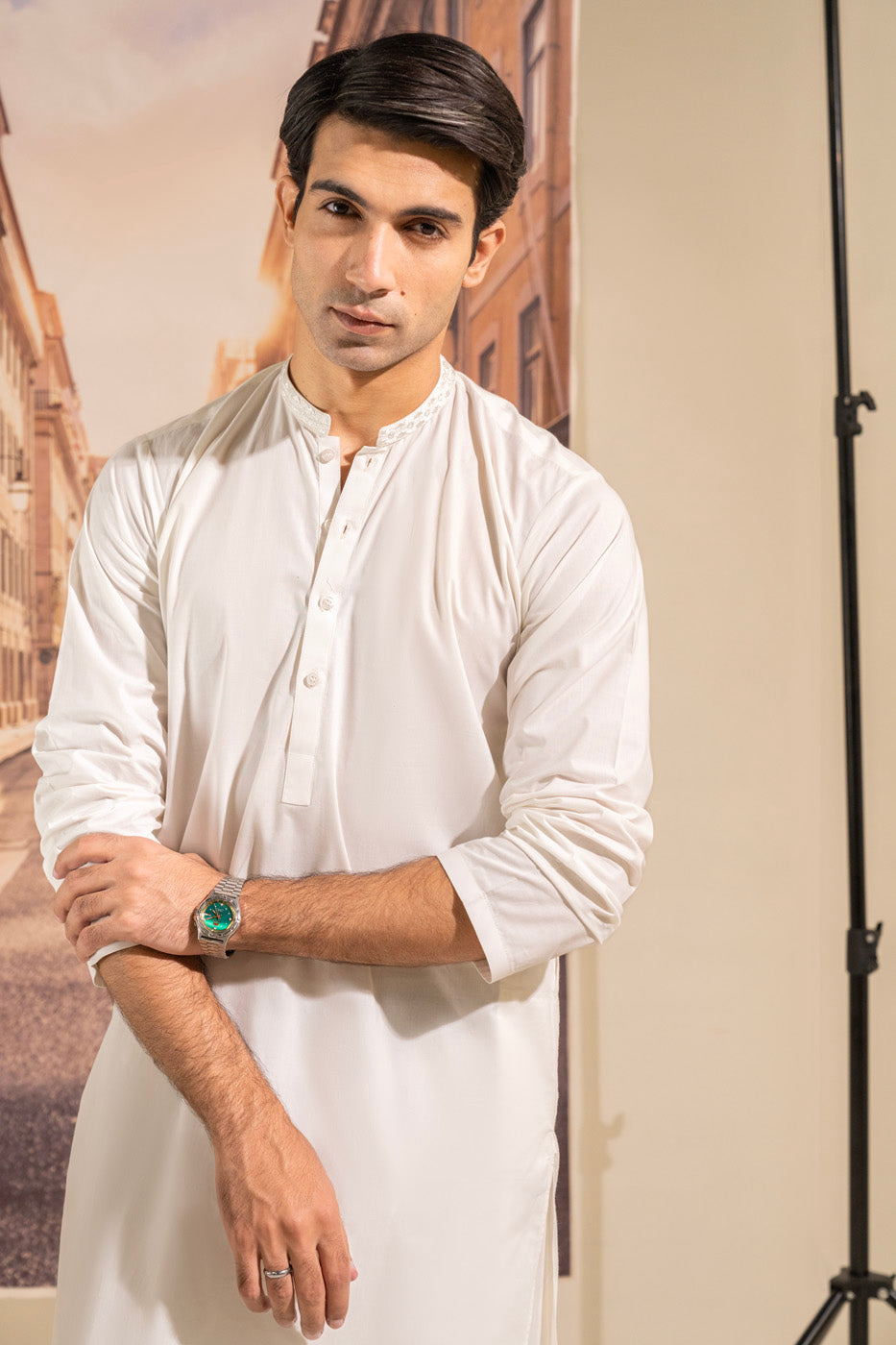 Dyed Embroidered Shahsawar Kameez Shalwar
