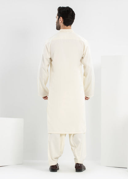 Dyed Embroidered Blended Kurta Shalwar